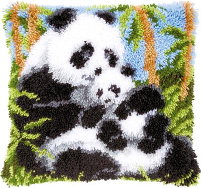 Panda Bear Cushion Latch Hook Kit